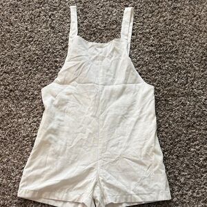 White Linen Overalls